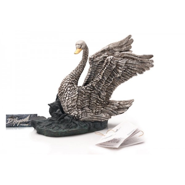 SILVER PLATED DECORATIVE SWAN