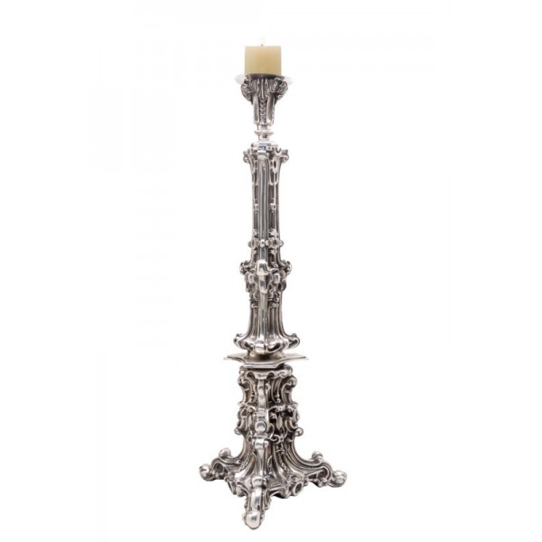 SILVER PLATED DECORATIVE CANDLE HOLDER