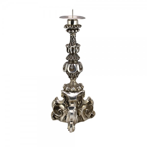 SILVER PLATED DECORATIVE CANDLE HOLDER